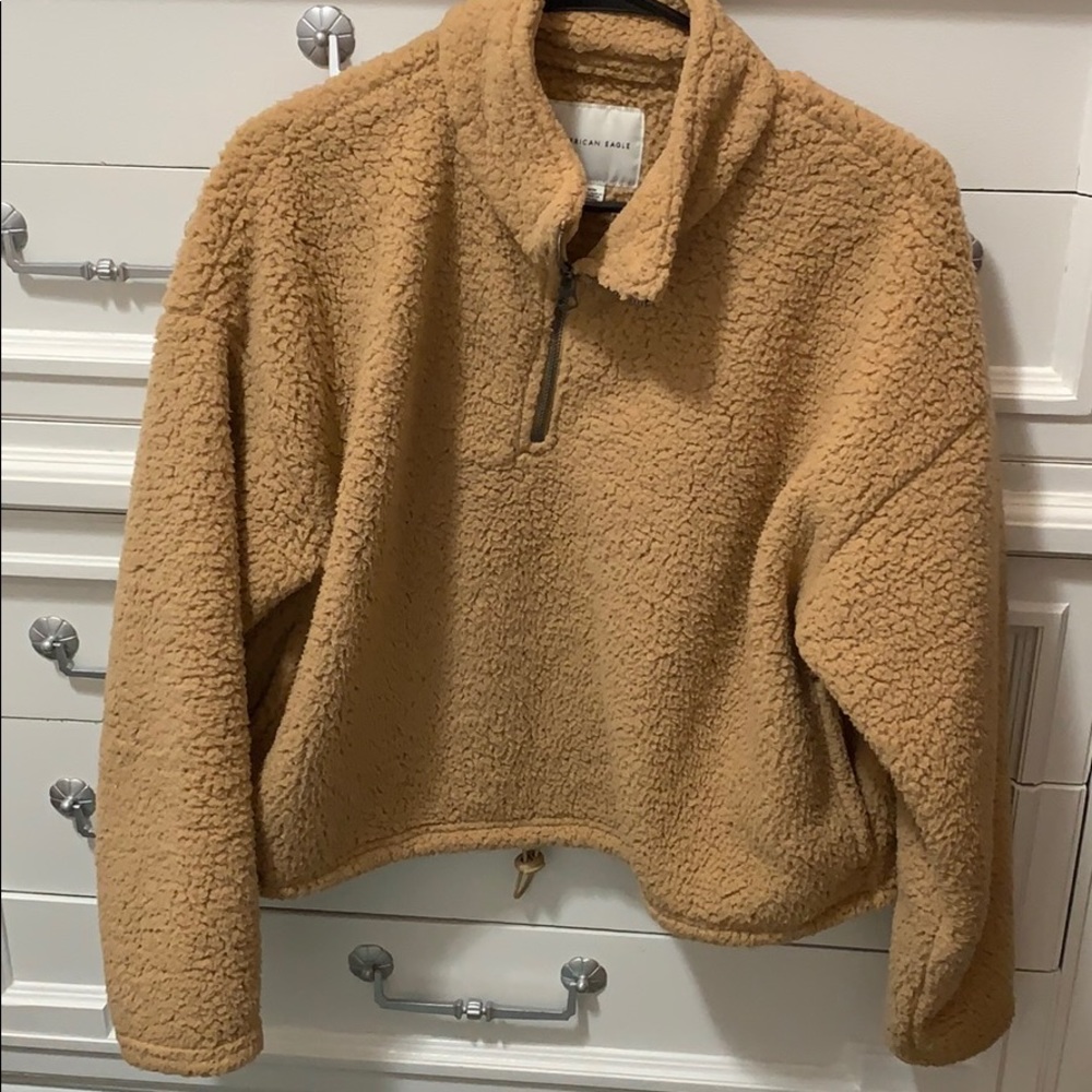 American eagle teddy bear quarter zip